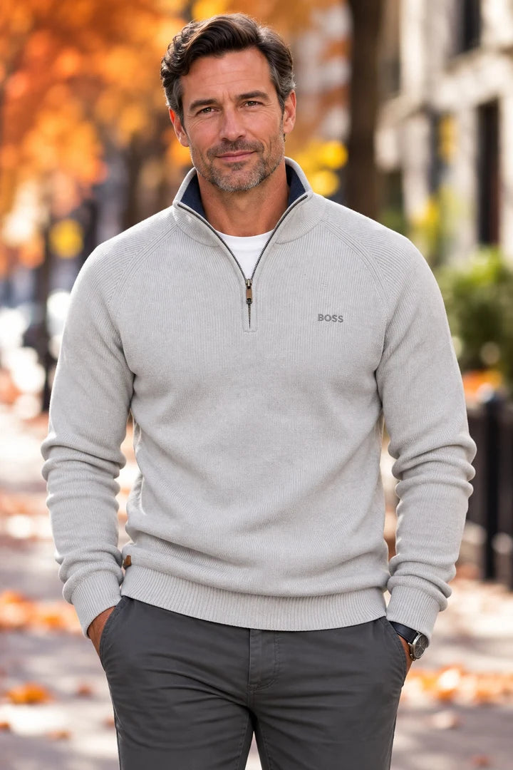 The Refined Quarter-Zip Sweater for Men