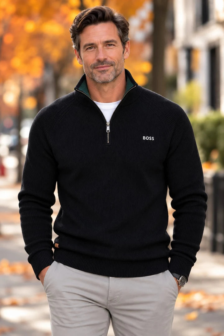 The Refined Quarter-Zip Sweater for Men