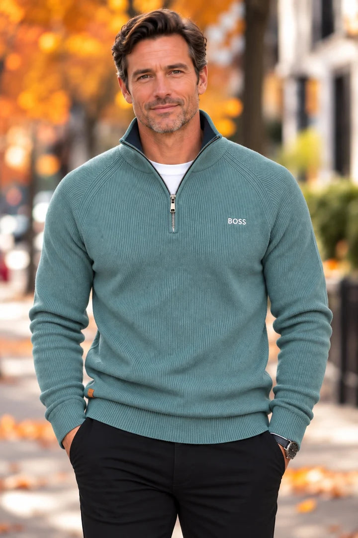The Refined Quarter-Zip Sweater for Men