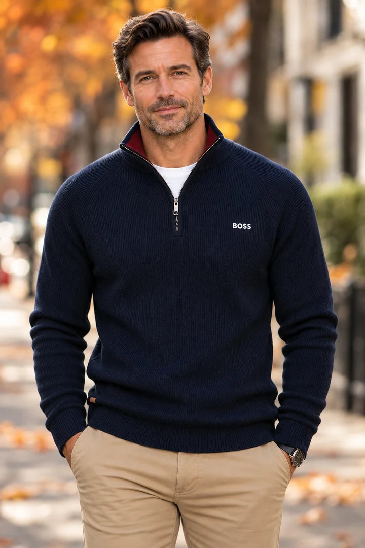 The Refined Quarter-Zip Sweater for Men