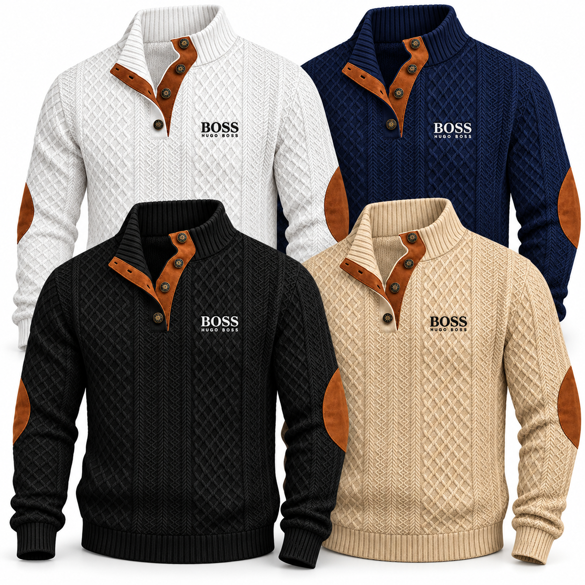 Button-Neck Sweaters
