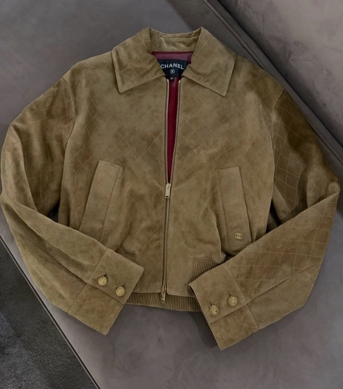 Suede Bomber Jacket